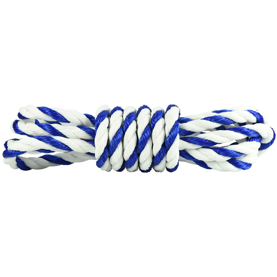 Rainbow Polyethylene Rope Float 5 x 9, Blue / White