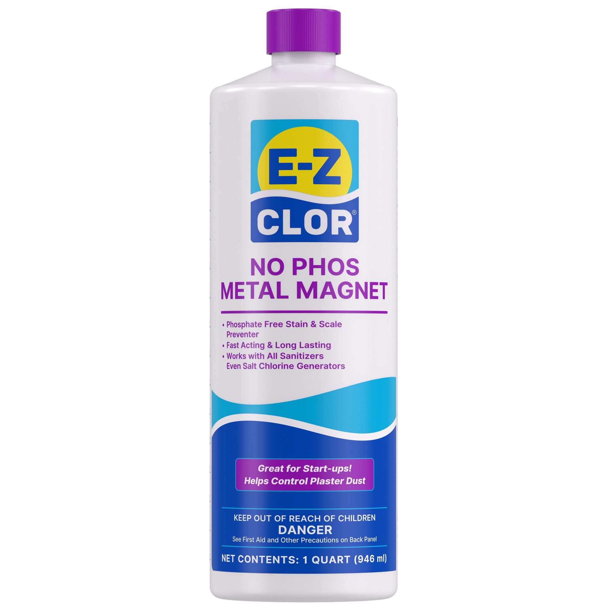E-Z Clor No Phos Metal Magnet, Quart