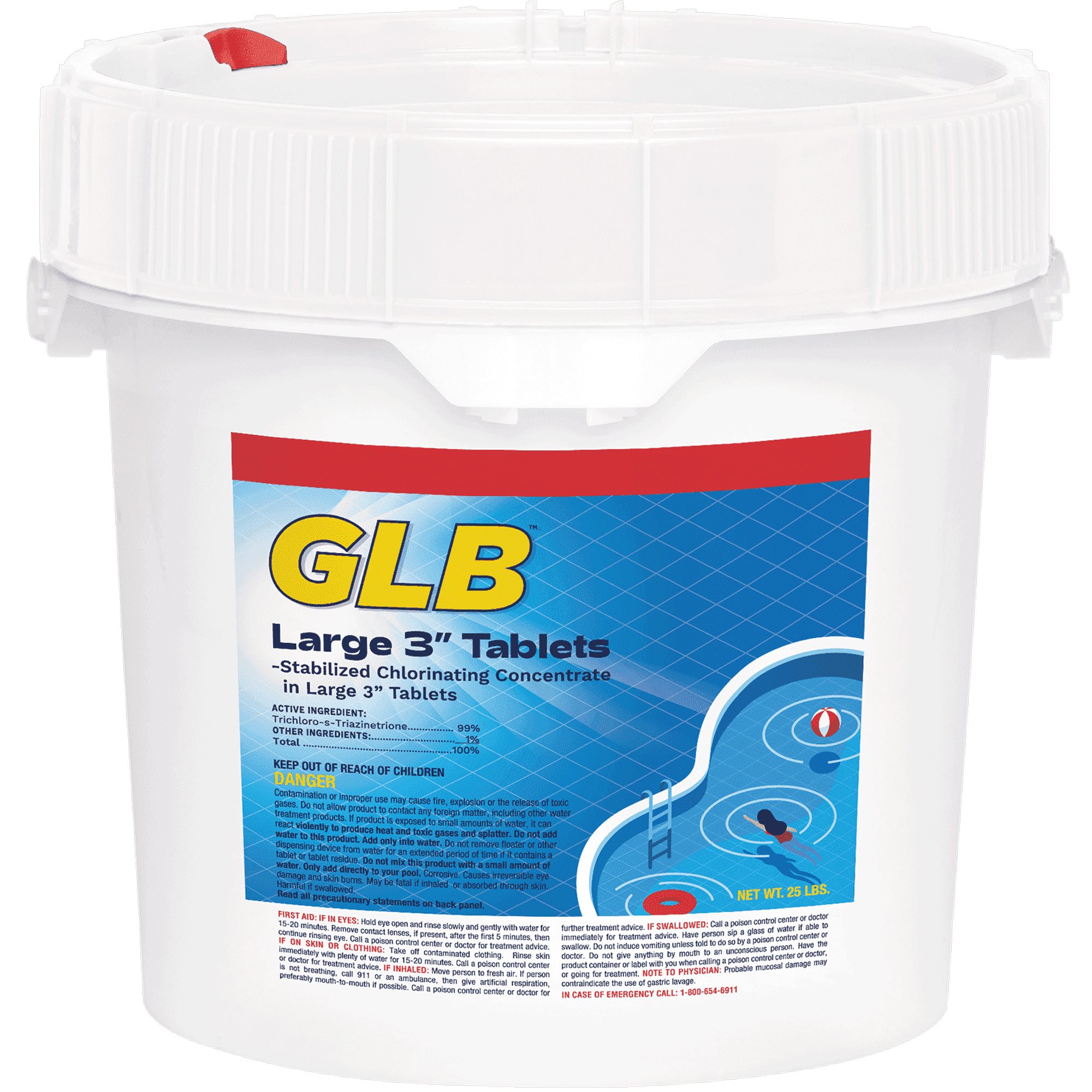 GLB 71234A Chlorine Tablets 3", 25 lbs.