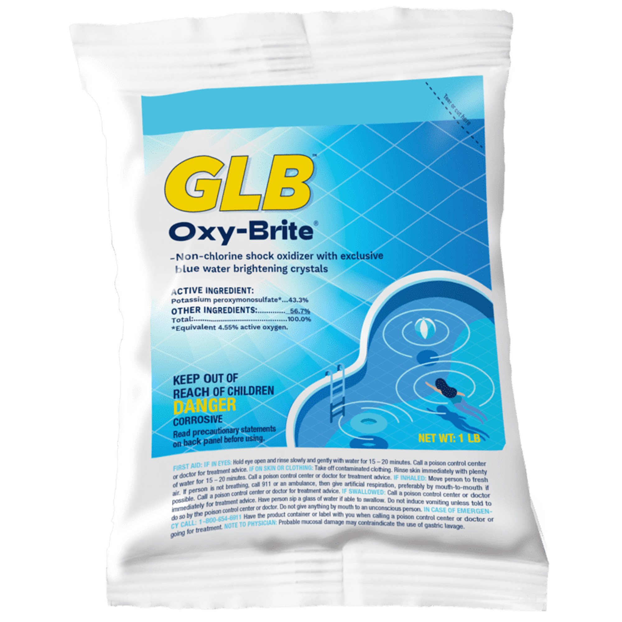 GLB 71425 Oxy-Brite Non-Chlorine Shock, 1 lb., Case of 24