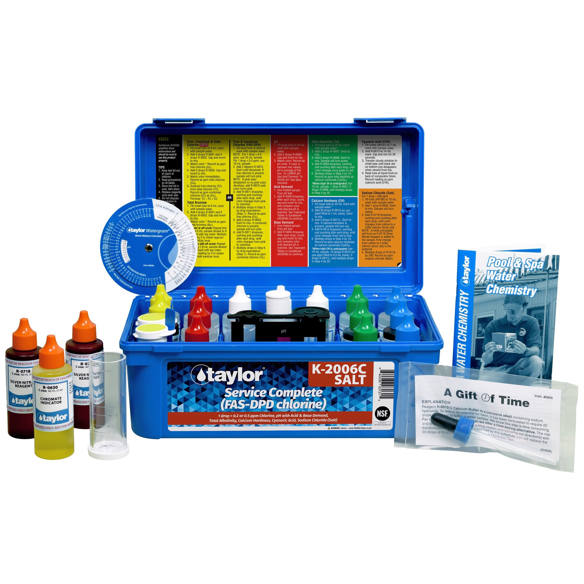 Taylor Service Complete FASDPD Test Kit plus Salt Test Chlorine K