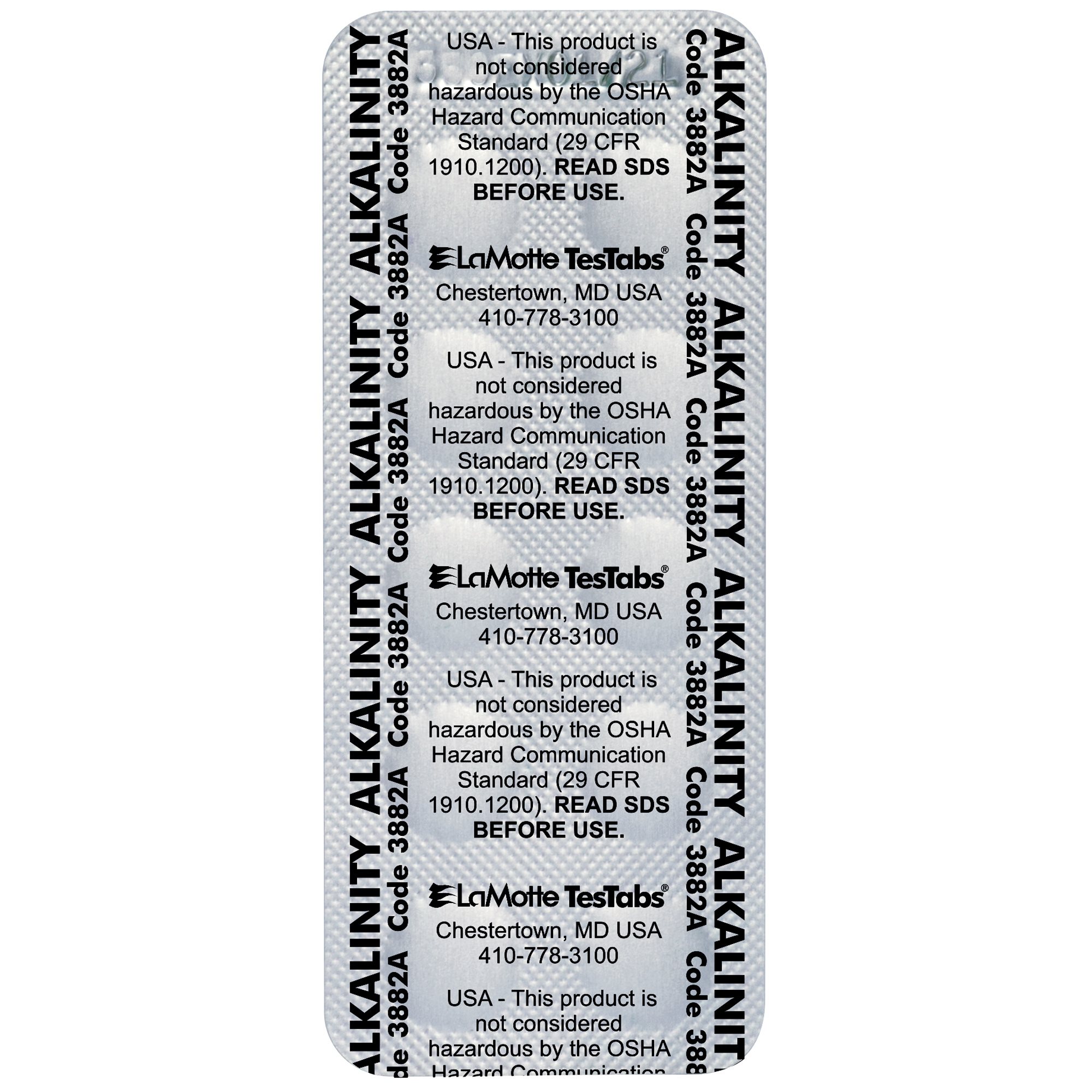 LaMotte TesTabs (100) for ColorQ, Alkalinity (3882A)