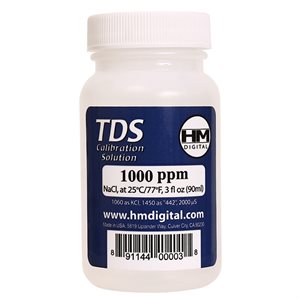 TDS 1000 ppm NaCl Calibration Solution, 3 oz.