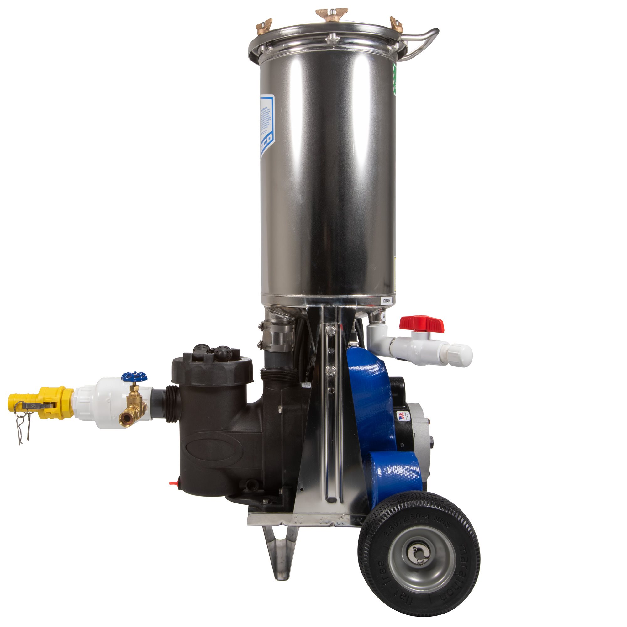 Electric Commercial Filter Vacuum, .98 THP, 105 Sq Ft Filter Area