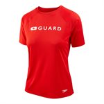 Speedo Female Guard Crew Neck Tee, Red