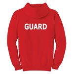 Lifeguard Hooded Pullover Sweatshirt, Red, Medium