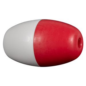 Rainbow Polyethylene Rope Float 3" x 5", Red / White