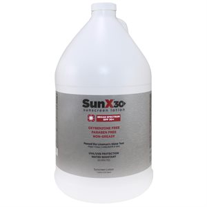 Sun X Sunscreen Lotion, SPF 30, 1 Gallon