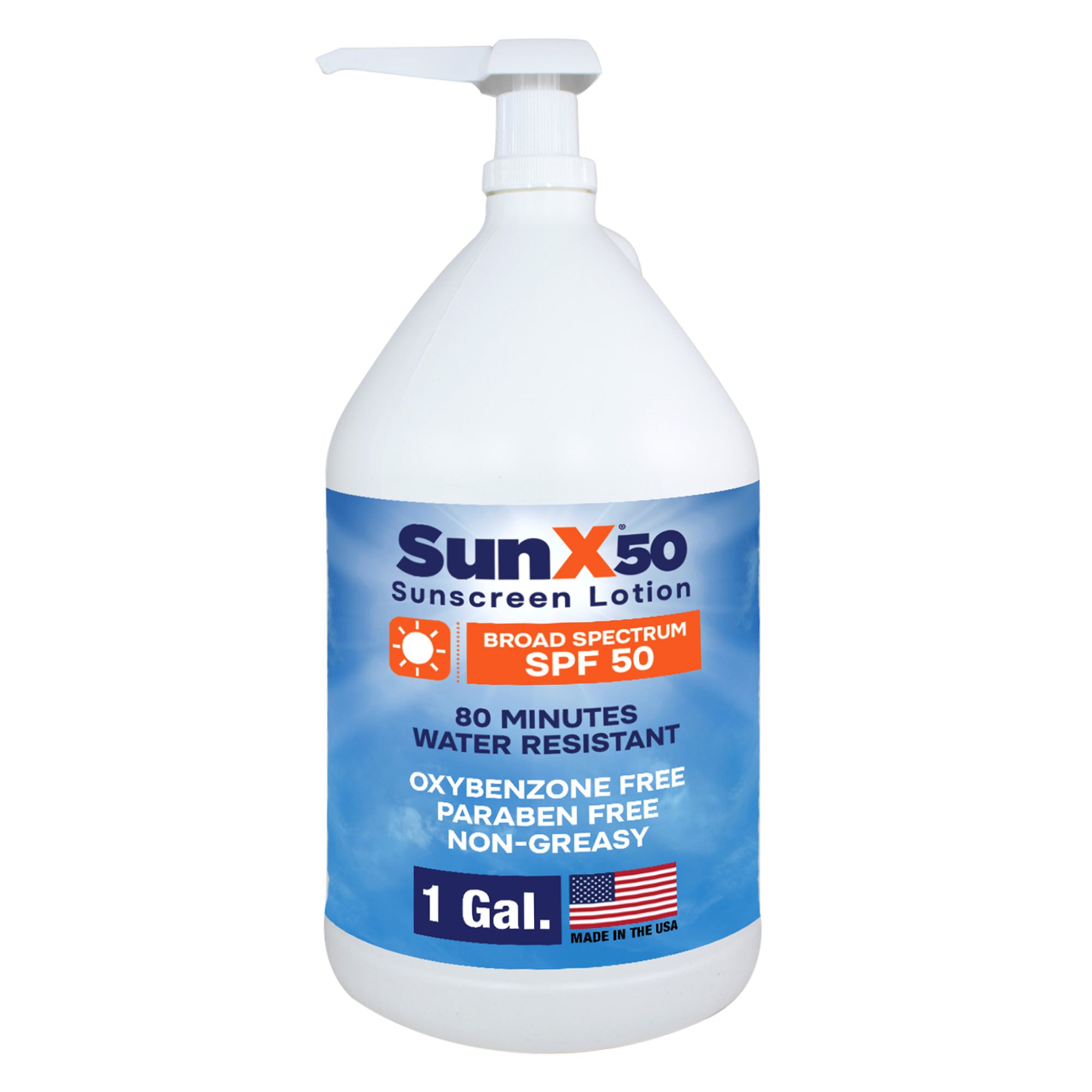 Sun X Sunscreen Lotion, SPF 50, 1 Gallon