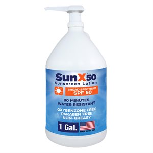 Sun X Sunscreen Lotion, SPF 50, 1 Gallon