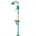 Shower & Eyewash Station, Stainless Steel, Epoxy Coated