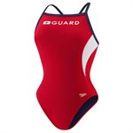 Speedo Guard Swimsuit, Energy Back, Red