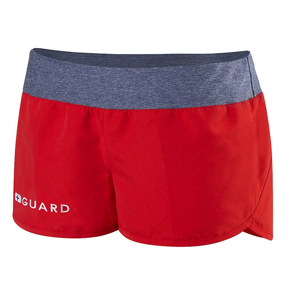 Speedo Guard Female Short With Stretch Waistband, Red