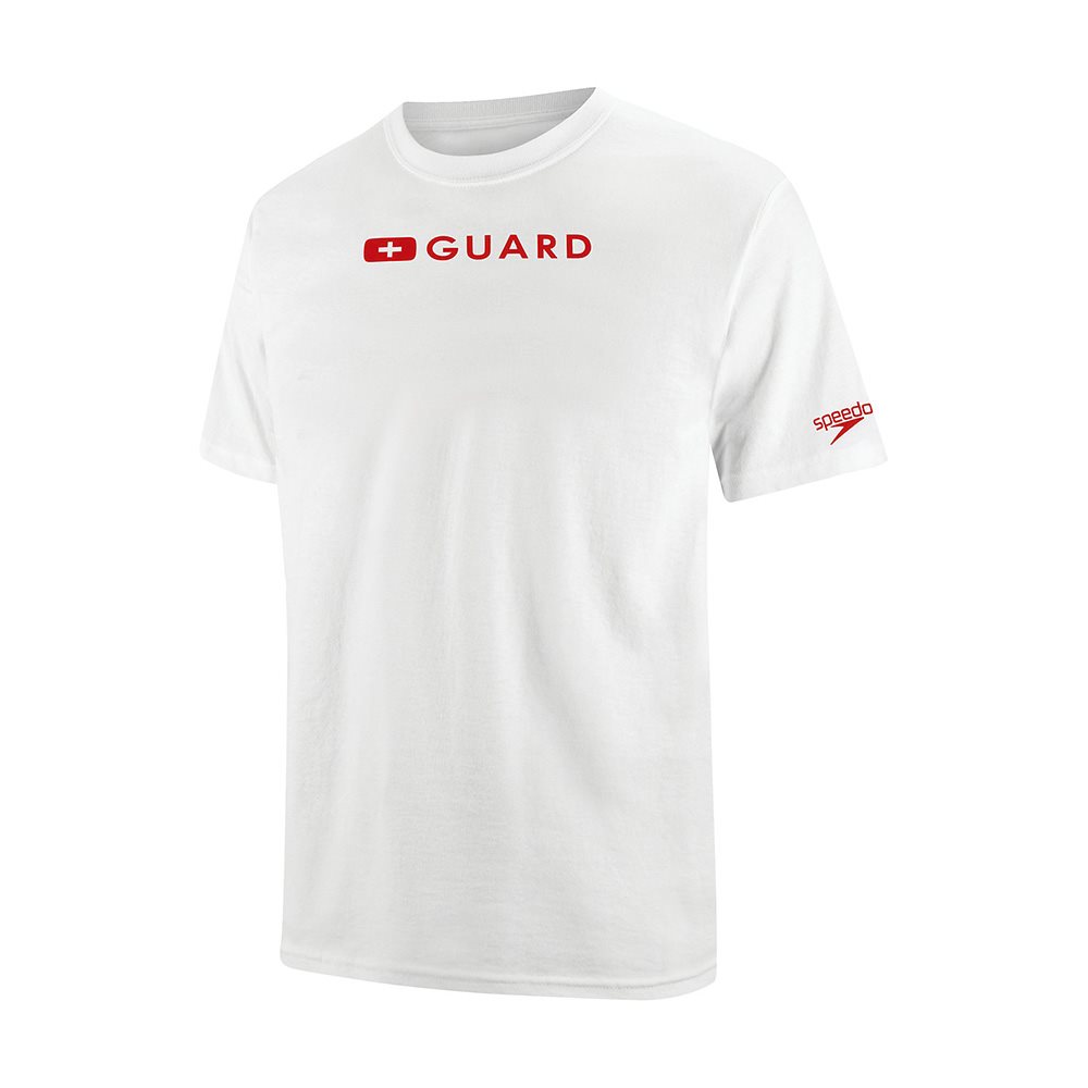 Speedo Guard Male Crew Neck Tee, White