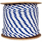 Bulk Pool Rope, Blue-White Twisted - 1 / 2" x 600'