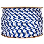 Bulk Pool Rope, Blue-White Twisted - 3 / 8" x 600'