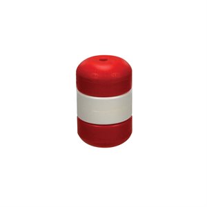 Handi-Lock Rope Float 3" x 5", Red / White / Red, for 3 / 8" Rope
