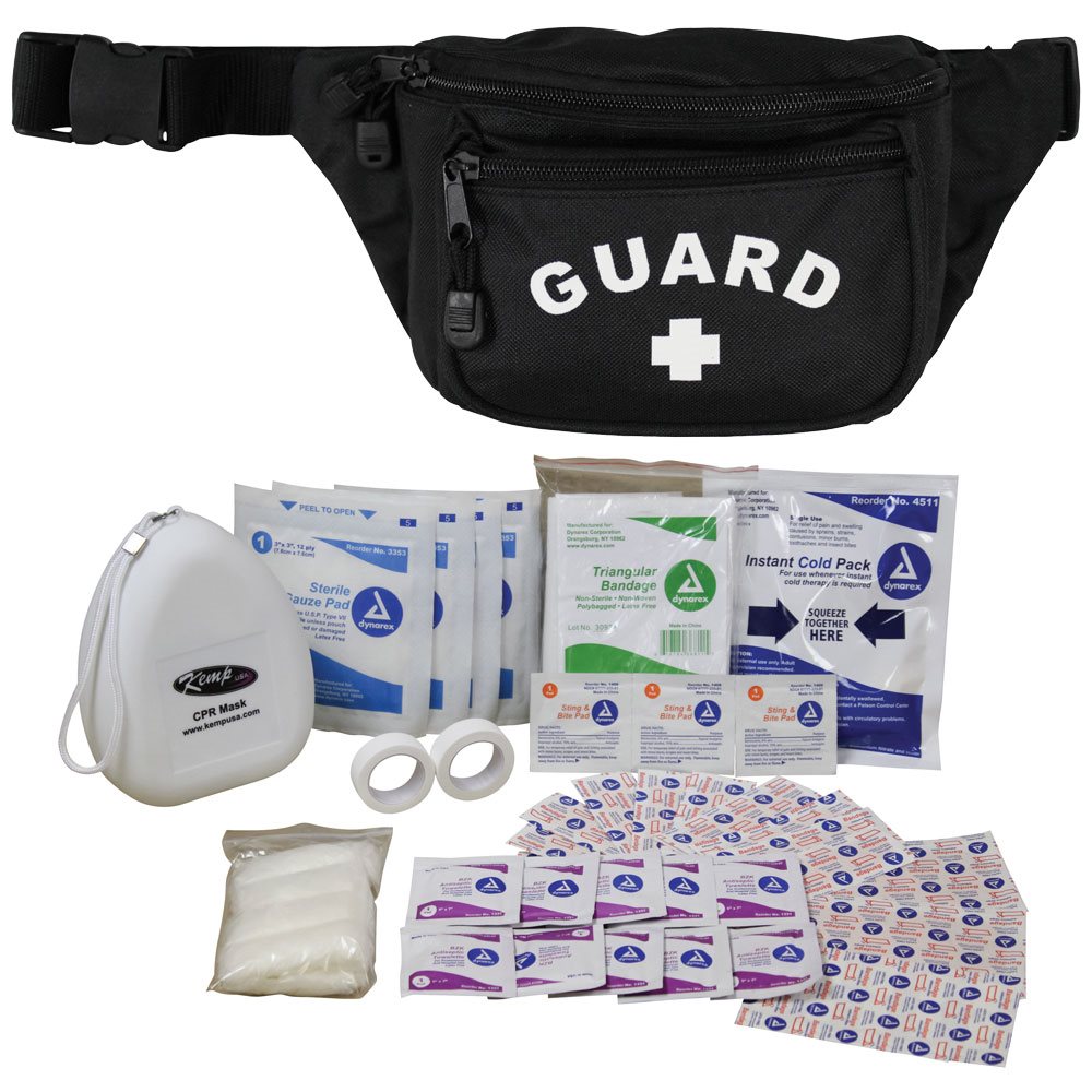 Stuffed Life Guard Pack, First Aid Assortment, Black