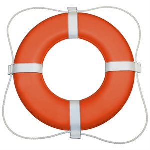 PoolStyle Foam Life Ring with Straps, Orange, 20"