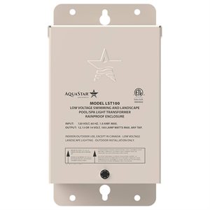 Aquastar LST100 Transformer, 12 / 13 / 14 VAC, 100 W