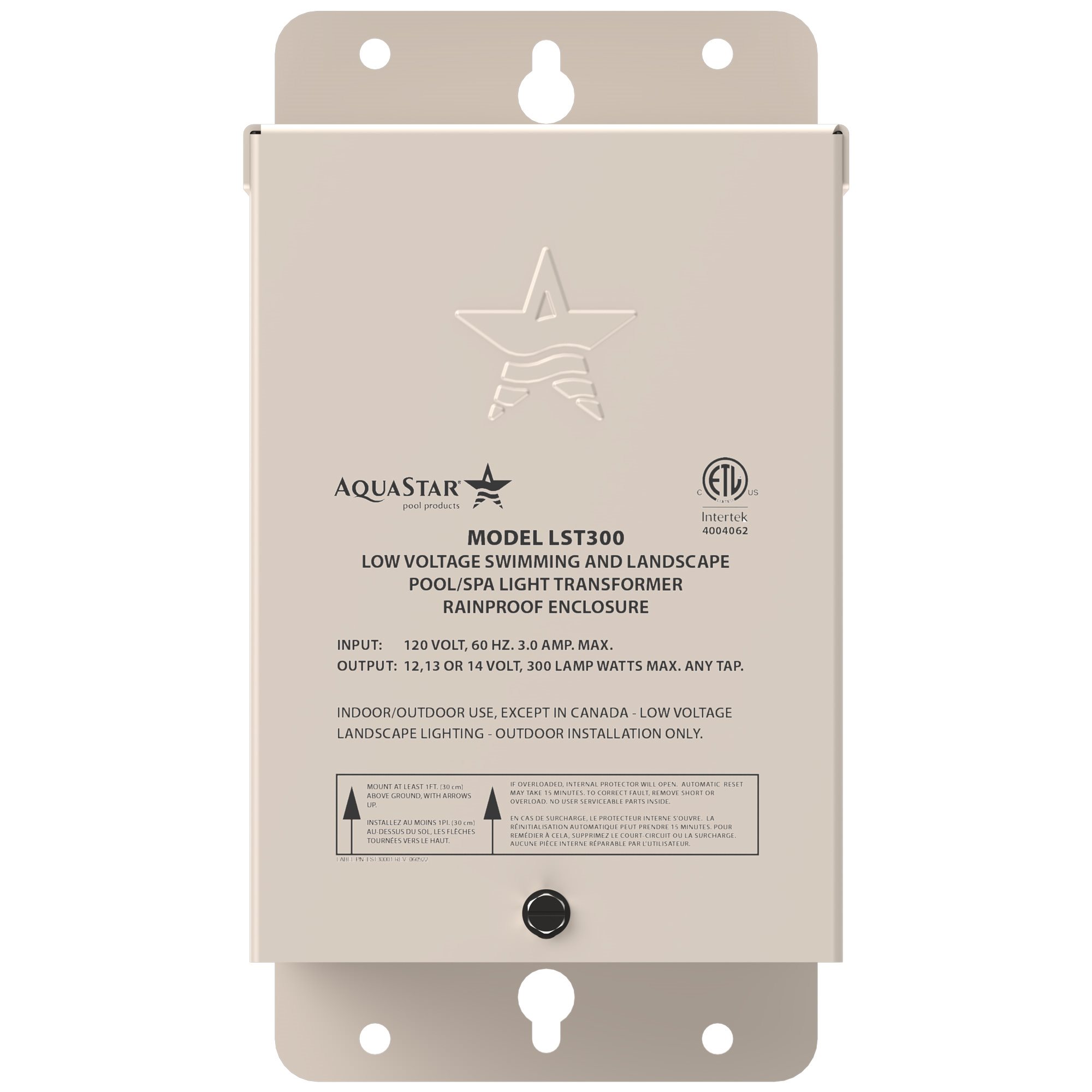 Aquastar LST300 Transformer, 12 / 13 / 14 VAC, 300 W