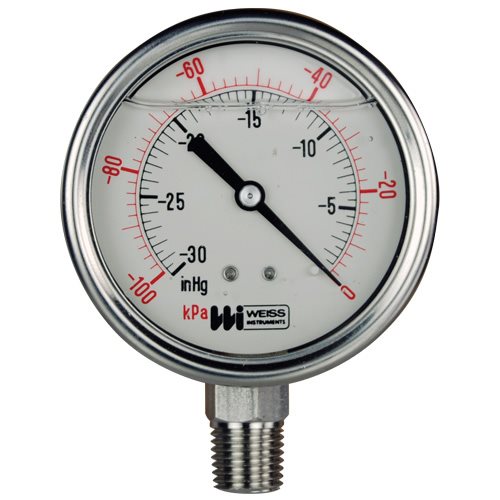 Weiss Liquid Filled Vacuum Gauge 2.5"