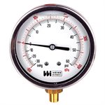 Weiss Liquid Filled Compound Gauge, 4" Bronze Case, 30" HG to 60 PSI