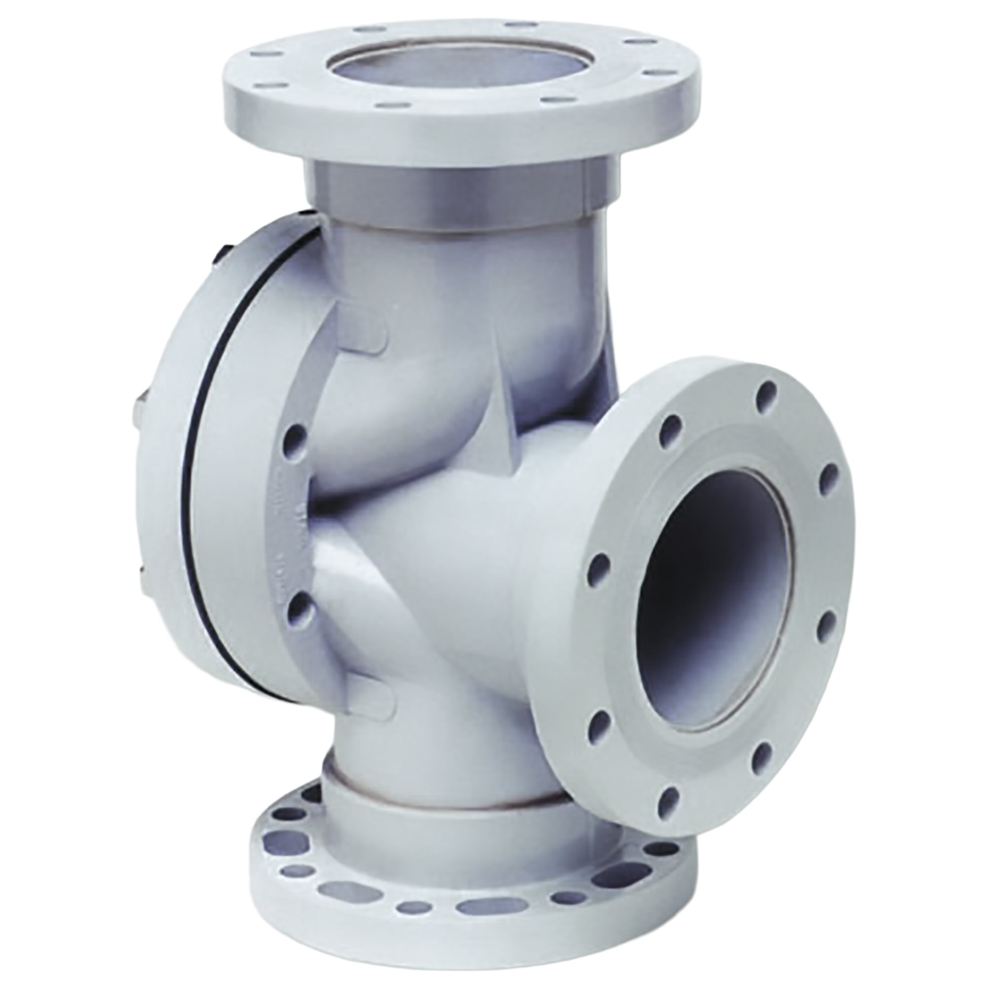 Pentair V3-06 Stark 3-Way Backwash Valve, Flanged, Gray, 6 in.