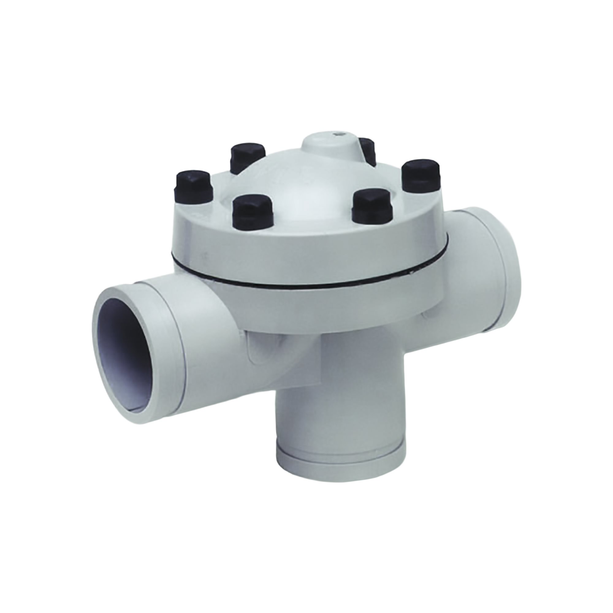 Pentair V3-04A Stark 3-Way Backwash Valve, Grooved, Gray, 4 in.