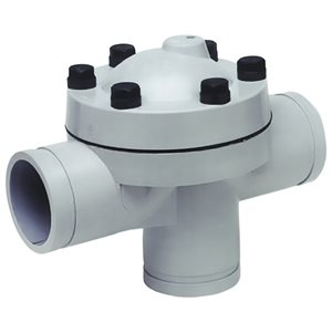 Pentair V3-04A Stark 3-Way Backwash Valve, Grooved, Gray, 4 in.
