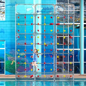 Kersplash Climbing Wall, Crystal Clear, 8 Ft Tall, 8 Ft Wide