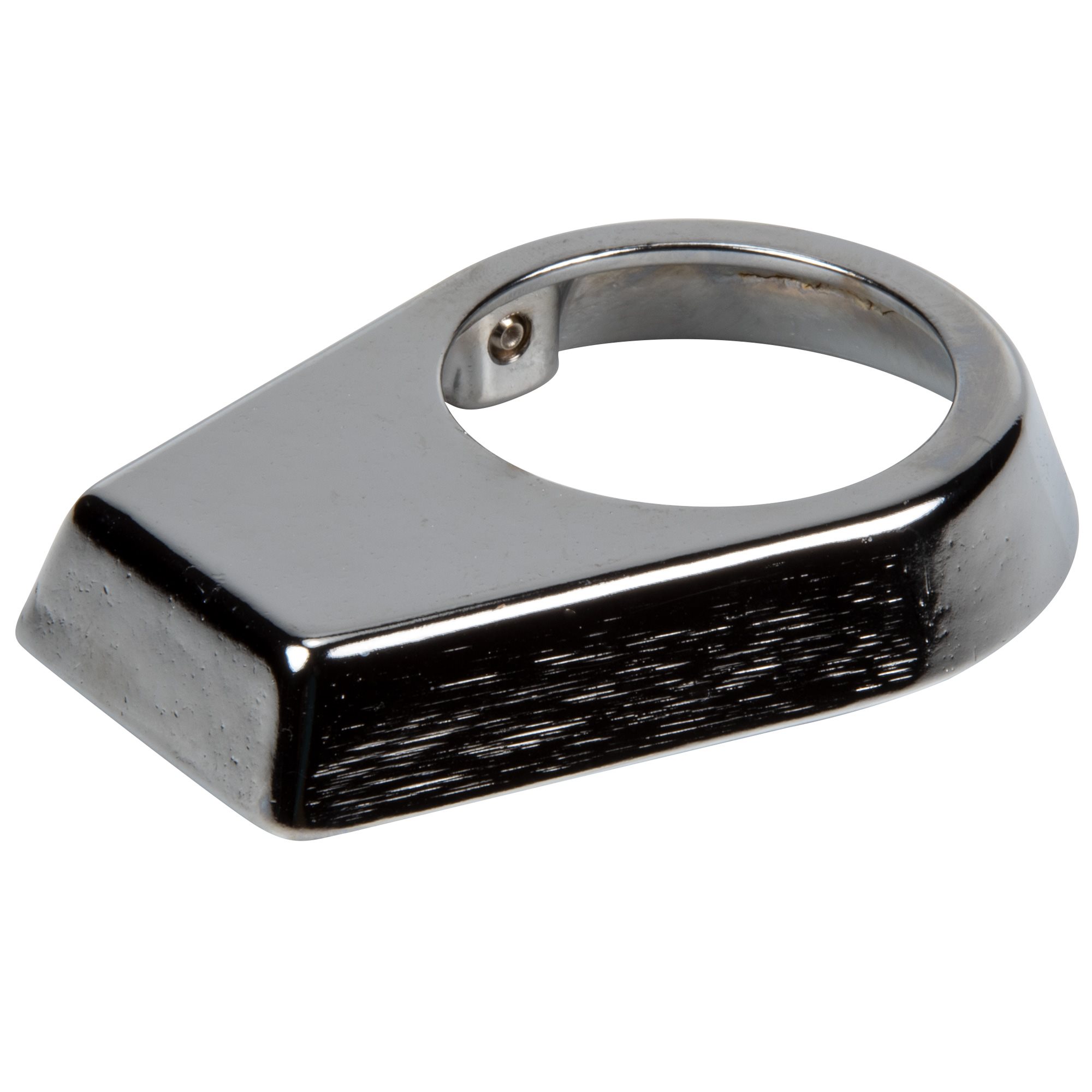 Escutcheon Plate, Keyhole Style, Chrome Plated Bronze for 1.9" Rail