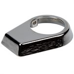 Escutcheon Plate, Keyhole Style, Chrome Plated Bronze for 1.9" Rail