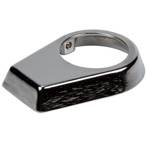 Escutcheon Plate, Keyhole Style, Chrome Plated Bronze for 1.9" Rail