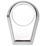 Escutcheon Plate, Keyhole Style, Chrome Plated Bronze for 1.9" Rail