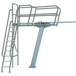 Paragon Paraflyte Dive Stand, Ladder-at-Side, 3M Topflyte, Flanged Pedestal