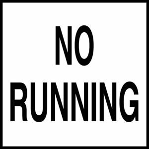 8" x 8" Skid Resistant Message Tile, No Running