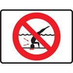 4.25" x 5.5" Plastic Symbol Stick-On, No Diving
