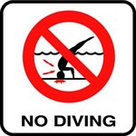 6" x 6" Vinyl Symbol Stick-On, No Diving