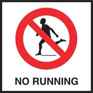 6" x 6" Skid Resistant Symbol Tile, No Running
