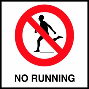 8" x 8" Skid Resistant Symbol Tile, No Running