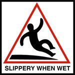 6" x 6" Skid Resistant Symbol Tile, Slippery When Wet