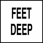 8" x 8" Skid Resistant Message Tile, Feet Deep