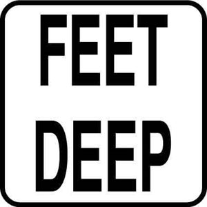 6" x 6" Vinyl Message Stick-On, Feet Deep