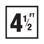 6" x 6" Skid Resistant Depth Marker Tile (Specify Depth)