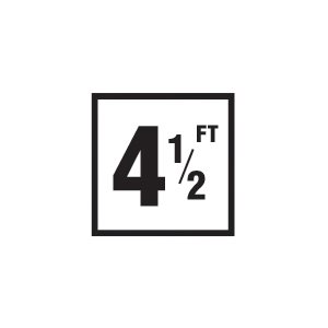 6" x 6" Skid Resistant Depth Marker Tile (Specify Depth)