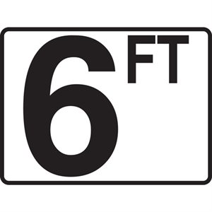 4.25" x 5.5" Plastic Depth Marker (Specify Depth)
