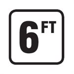 6" x 6" Vinyl Depth Marker Stick-On (Specify Depth)
