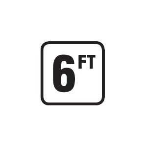 6" x 6" Vinyl Depth Marker Stick-On (Specify Depth)
