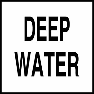 8" x 8" Skid Resistant Message Tile, Deep Water